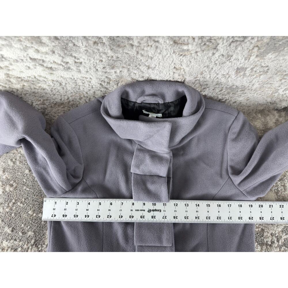 Garnet Hill Size 8 Wool Blend Coat Gray Snap Button Long Sleeve Outdoor - Picture 5 of 9